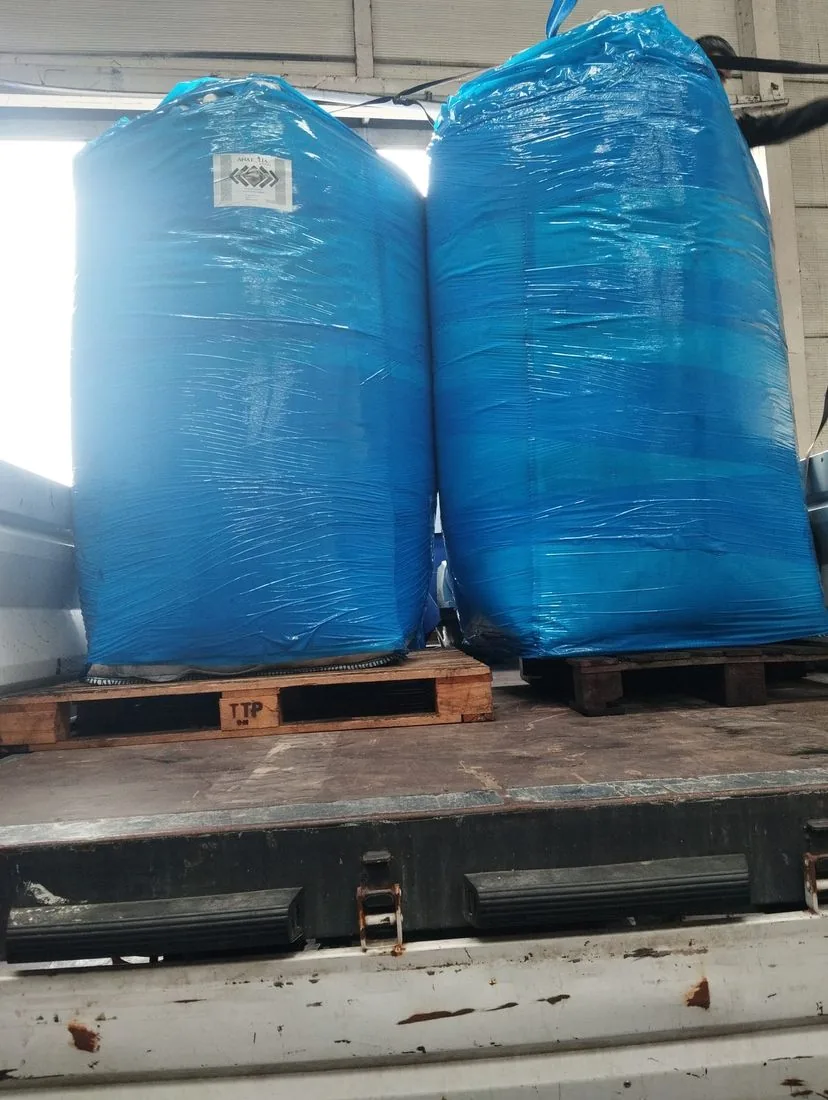Activated carbon products being shipped from the facility